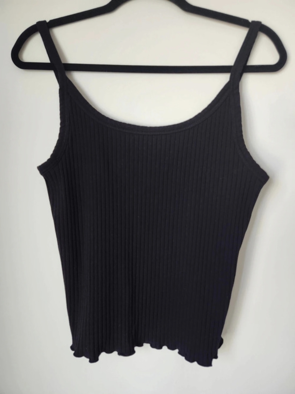 Black Ribbed Tank Top - Picture 2 of 4